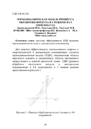 ТЕРМОДИНАМИЧЕСКАЯ МОДЕЛЬ ПРОЦЕССА ОБРАБОТКИ ВОЗДУХА В 1 РЕЖИМЕ В 1-8 КООРДИНАТАХ