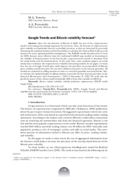 GOOGLE TRENDS AND BITCOIN VOLATILITY FORECAST